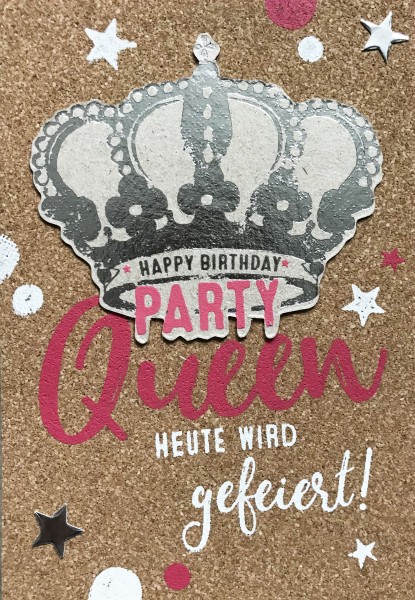 Gruss Und Co Kork Karte Geburtstag Happy Birthday Party Queen Sheepworld Online Shop Sheepworld Grusskarten Pigmento Kunst Design