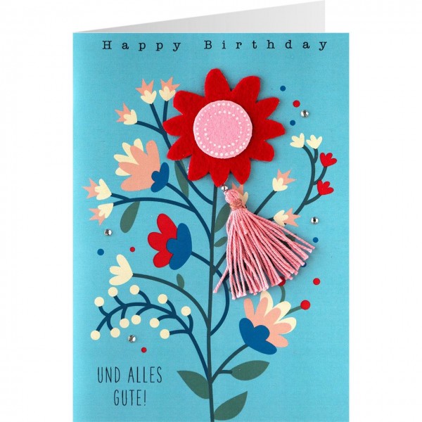 Gruss Und Co Filzkarte Geburtstag Blume Happy Birthday Grusskarten Originelle Gluckwunschkarten Herrenberg Online Kaufen Pigmento Kunst Design