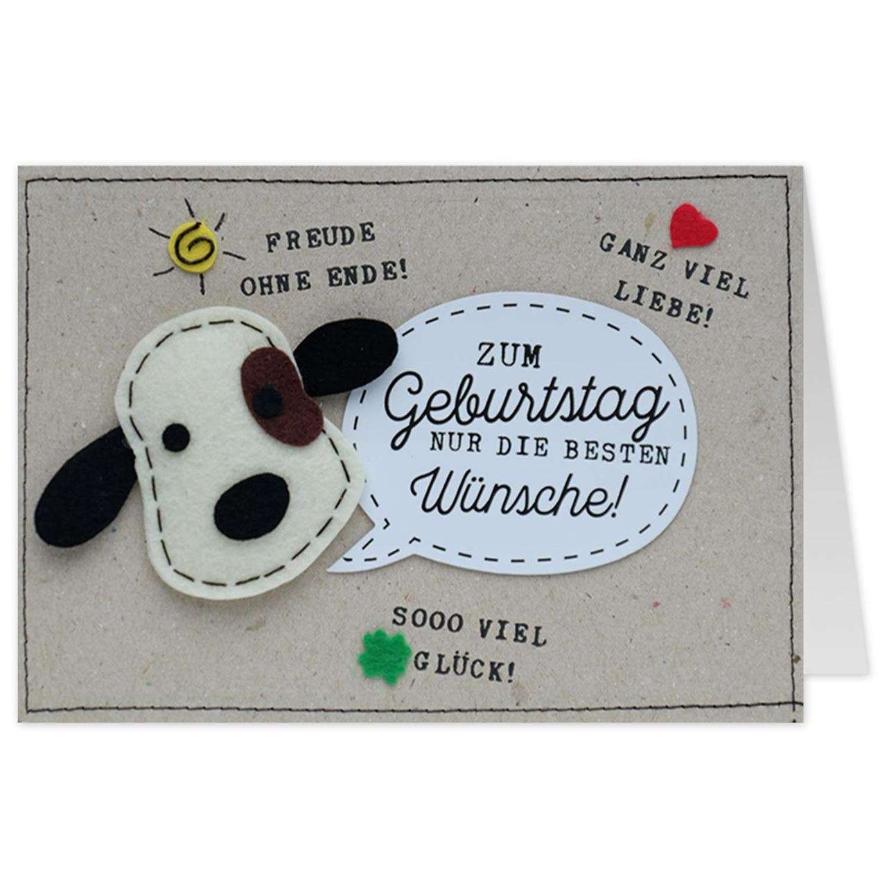 Gruss Und Co Filzkarte Geburtstag Hund Zum Geburtstag Nur Die Besten Wunsche Gluckwunschkarten Grusskarten Originelle Gluckwunschkarten Herrenberg Online Kaufen Pigmento Kunst Design