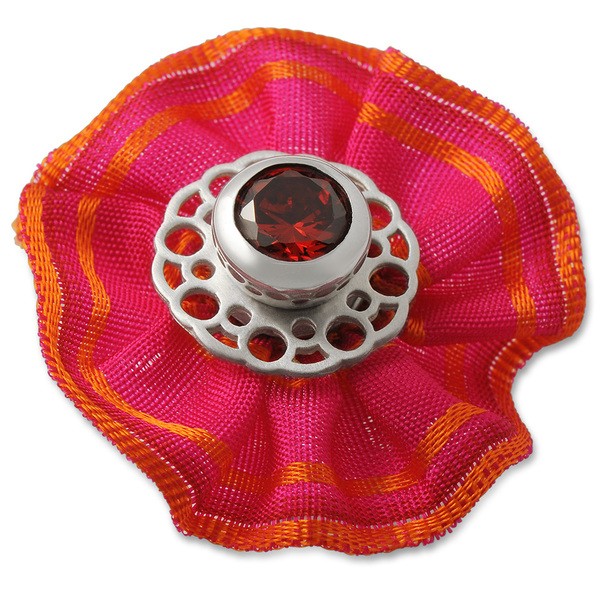 Ring Ding - Scheibe für Ringe - Cotton pink mit orangen Streifen