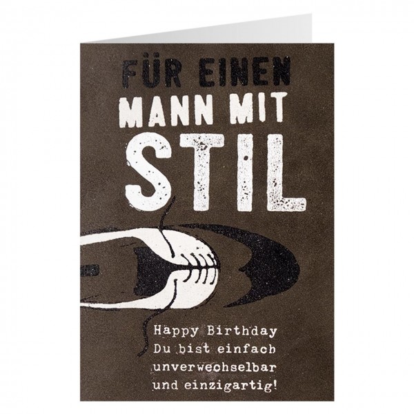 Gruss Und Co Lederkarte Geburtstag Fur Einen Mann Mit Stil Grusskarten Originelle Gluckwunschkarten Herrenberg Online Kaufen Pigmento Kunst Design